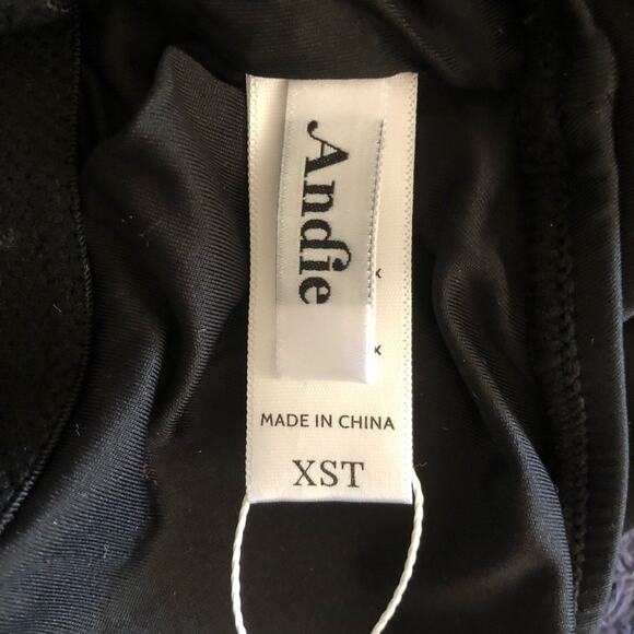 Andie NWT The Nantucket One Piece One Shoulder Black Size Extra Small Tall - Picture 7 of 13